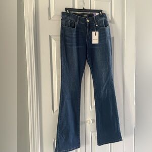 MetHera Women’s Dark Blue Bootcut Jeans 8M Midrise New